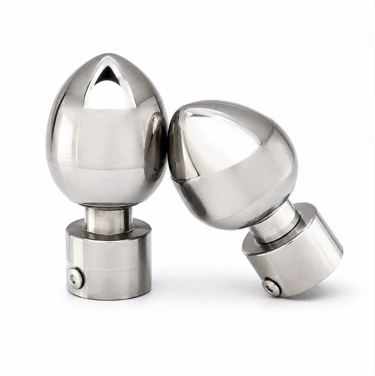 YM-37 SS Egg Rajkot Curtain Bracket (6 Set)