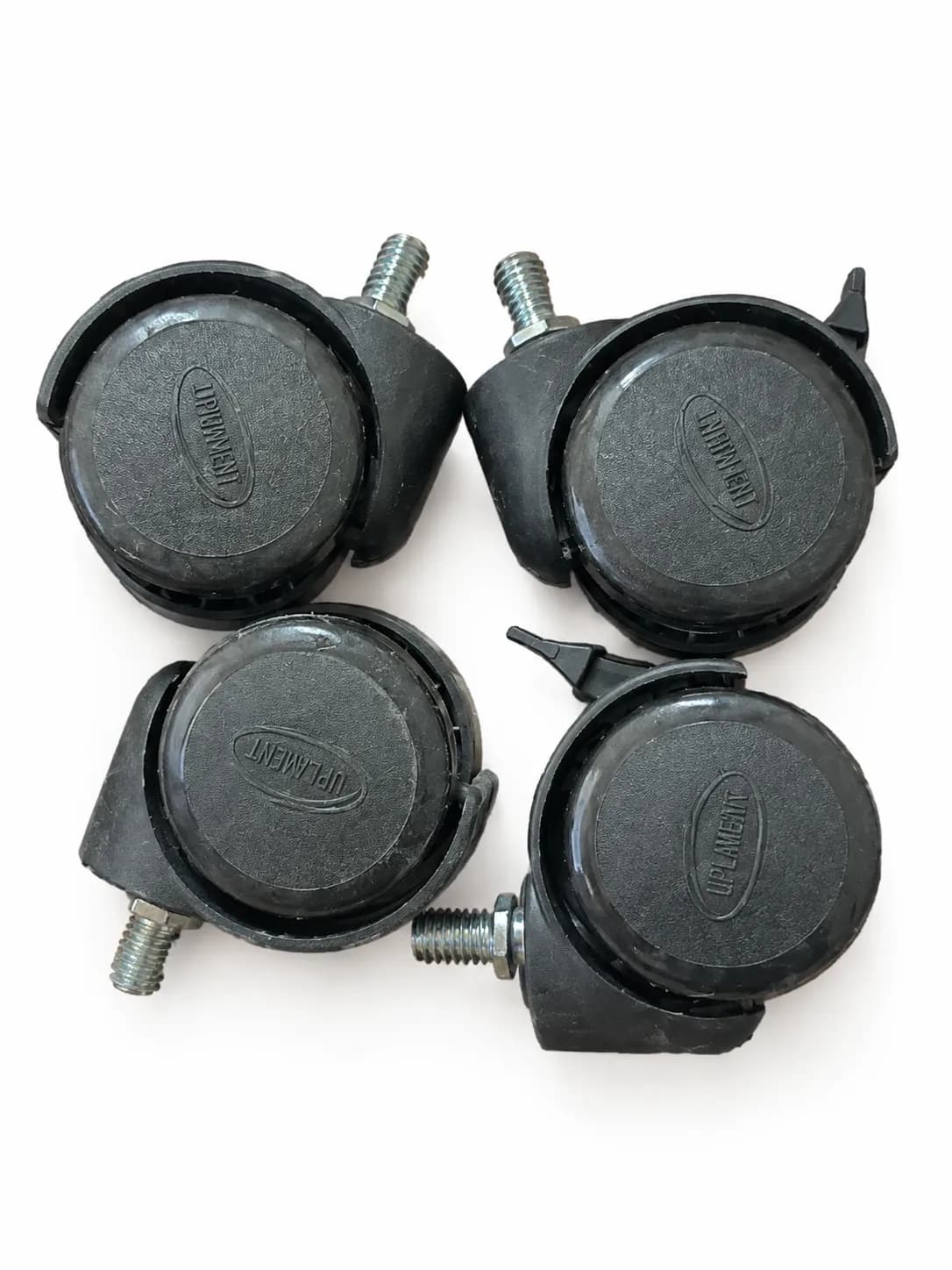 U1 Twin Wheel Caster 2 Non-Braking + 2 Braking (1 Pkt)