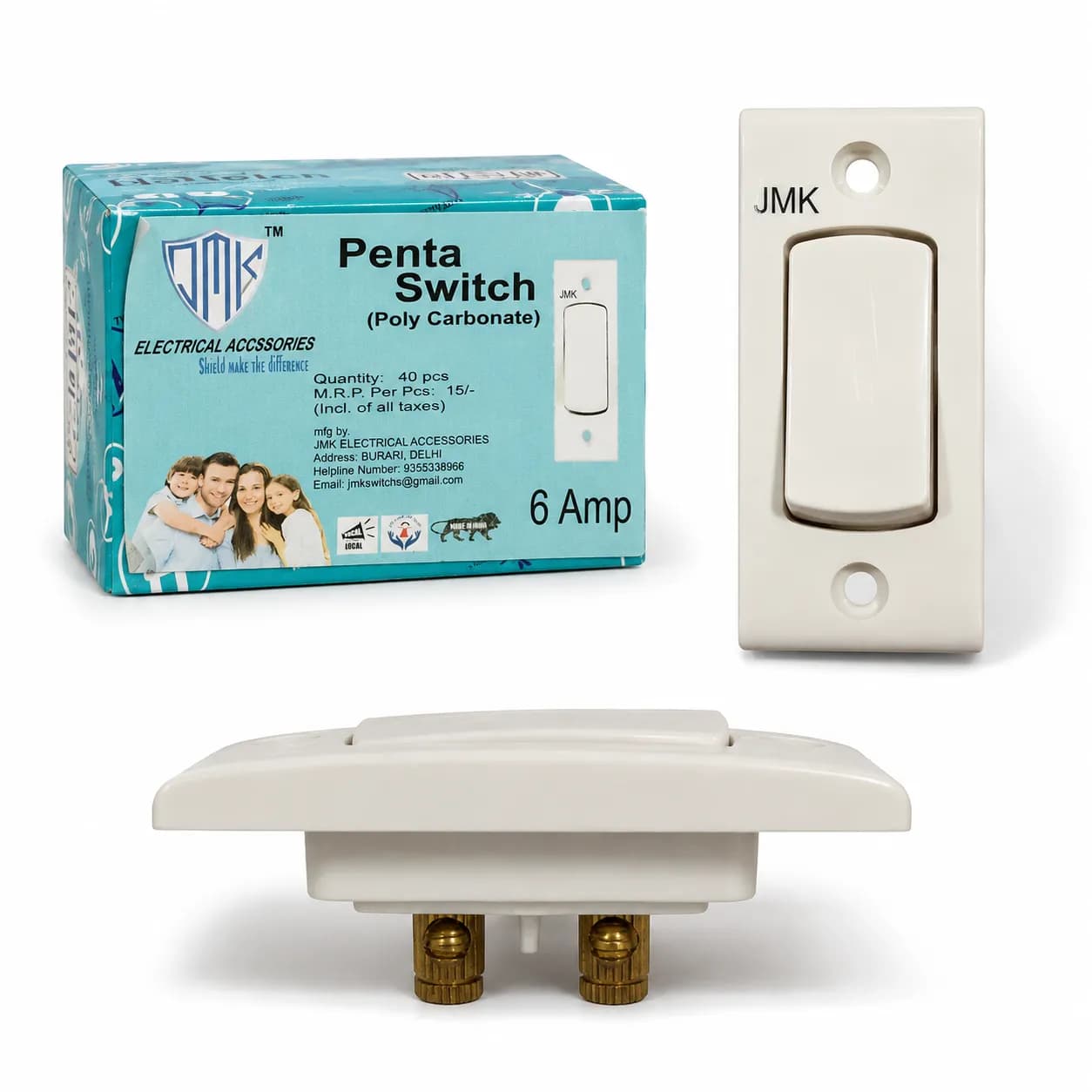 JMK Penta 1 Way Switch 6A (30 Pcs)