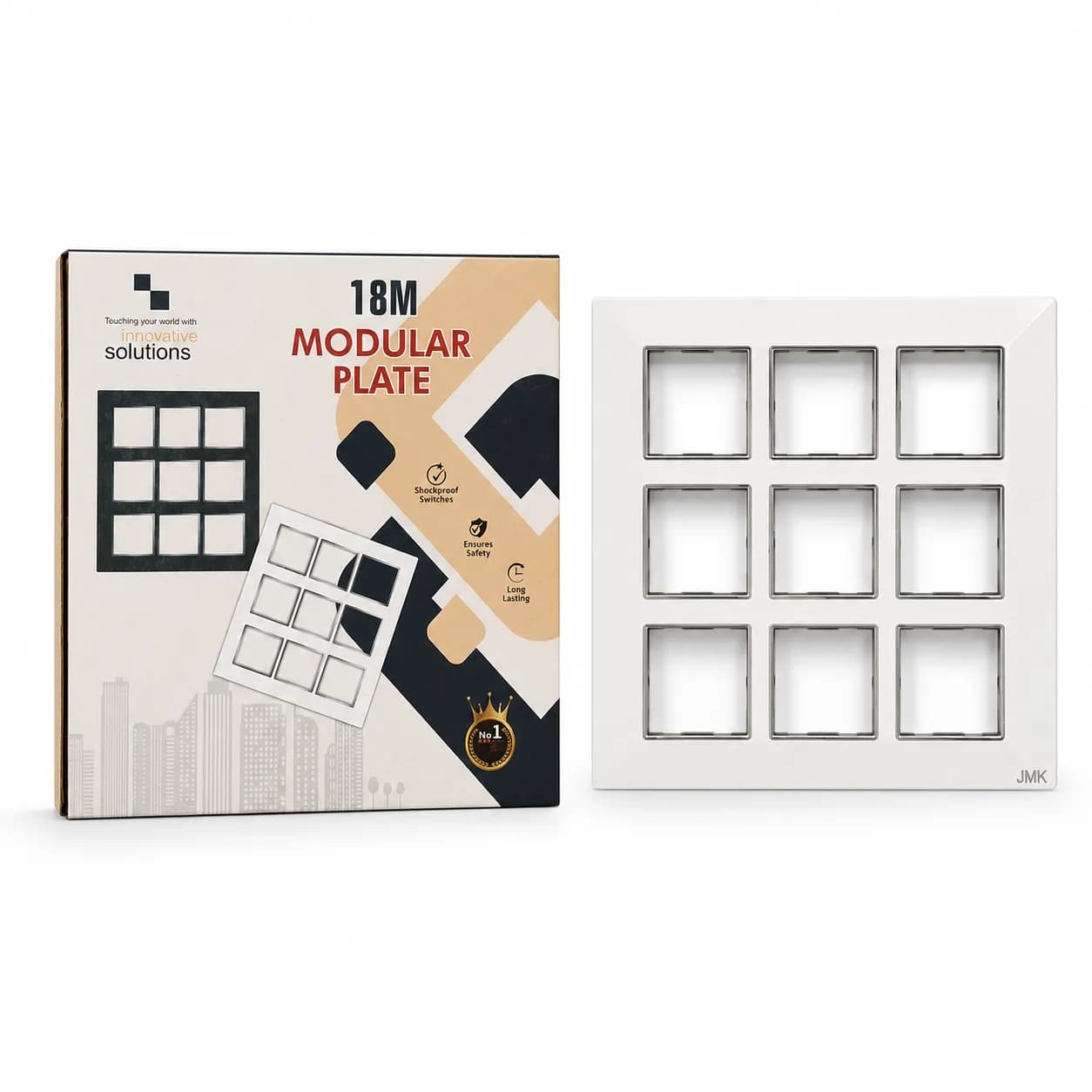 JMK Modular Plate Silver Line 18 M (5 Pcs)