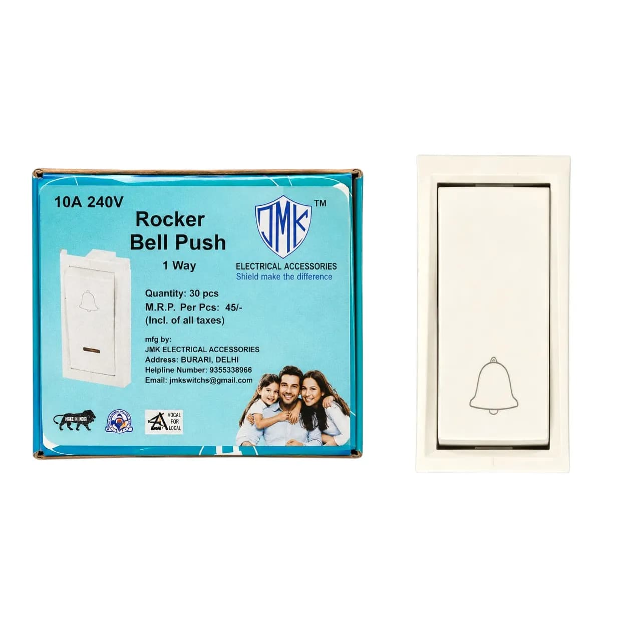 JMK Modular Bell Push Switch 1 M(30 Pcs)