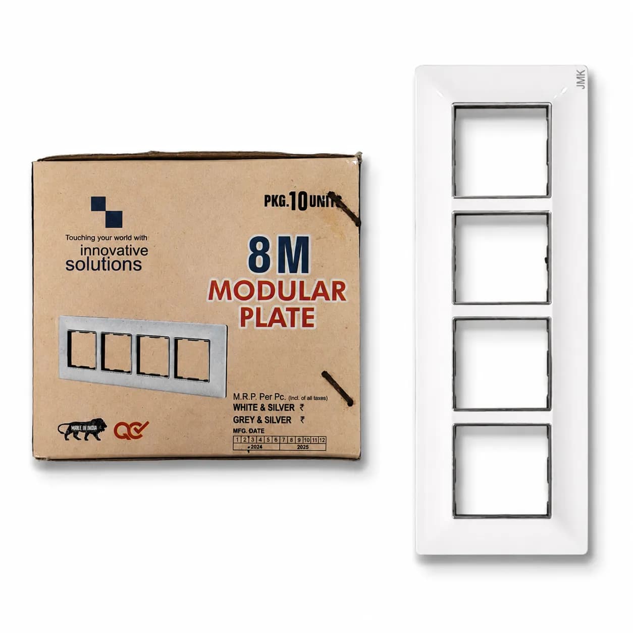 JMK Modular Plate Silver Line 8 M (10 Pcs)