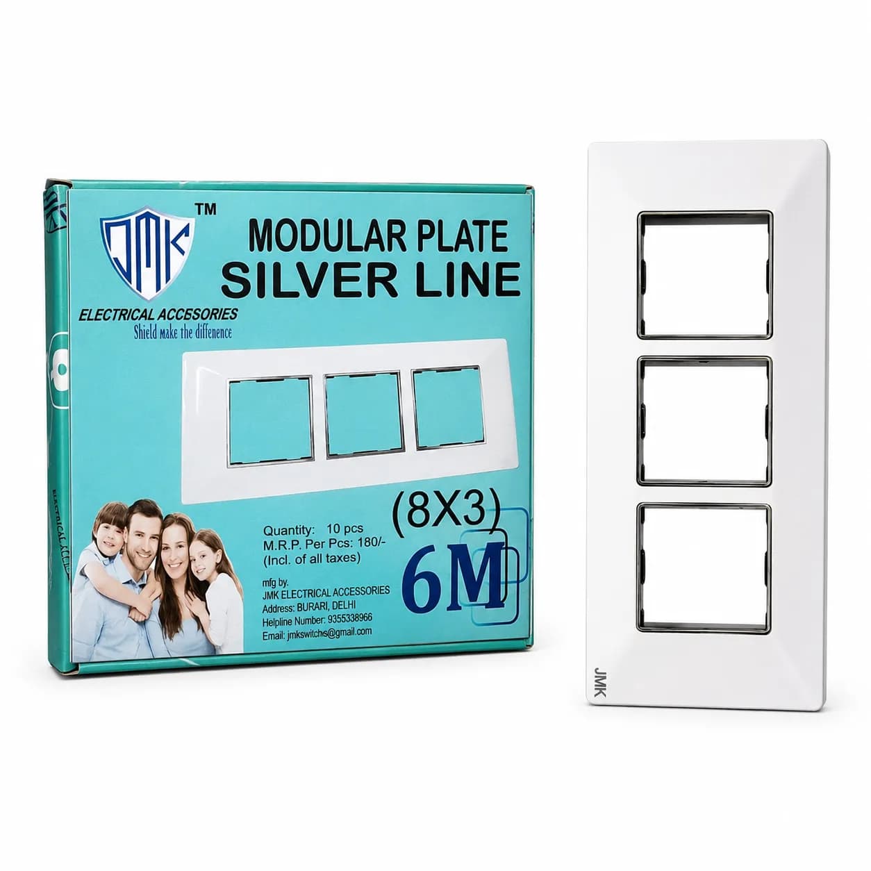 JMK Modular Plate Silver Line 6 M (10 Pcs)