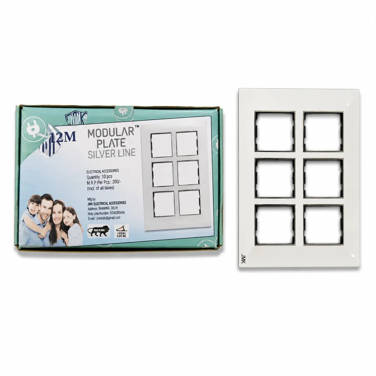 JMK Modular Plate Silver Line 12 M (10 Pcs)