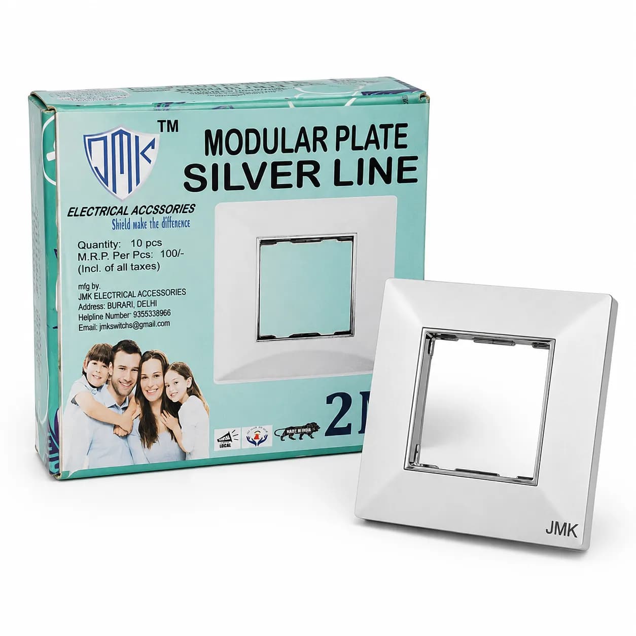 JMK Modular Plate Silver Line 2 M (10 Pcs)