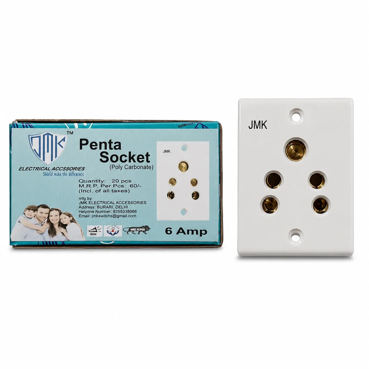 JMK Penta 5Pin Socket 6A (20 Pcs)