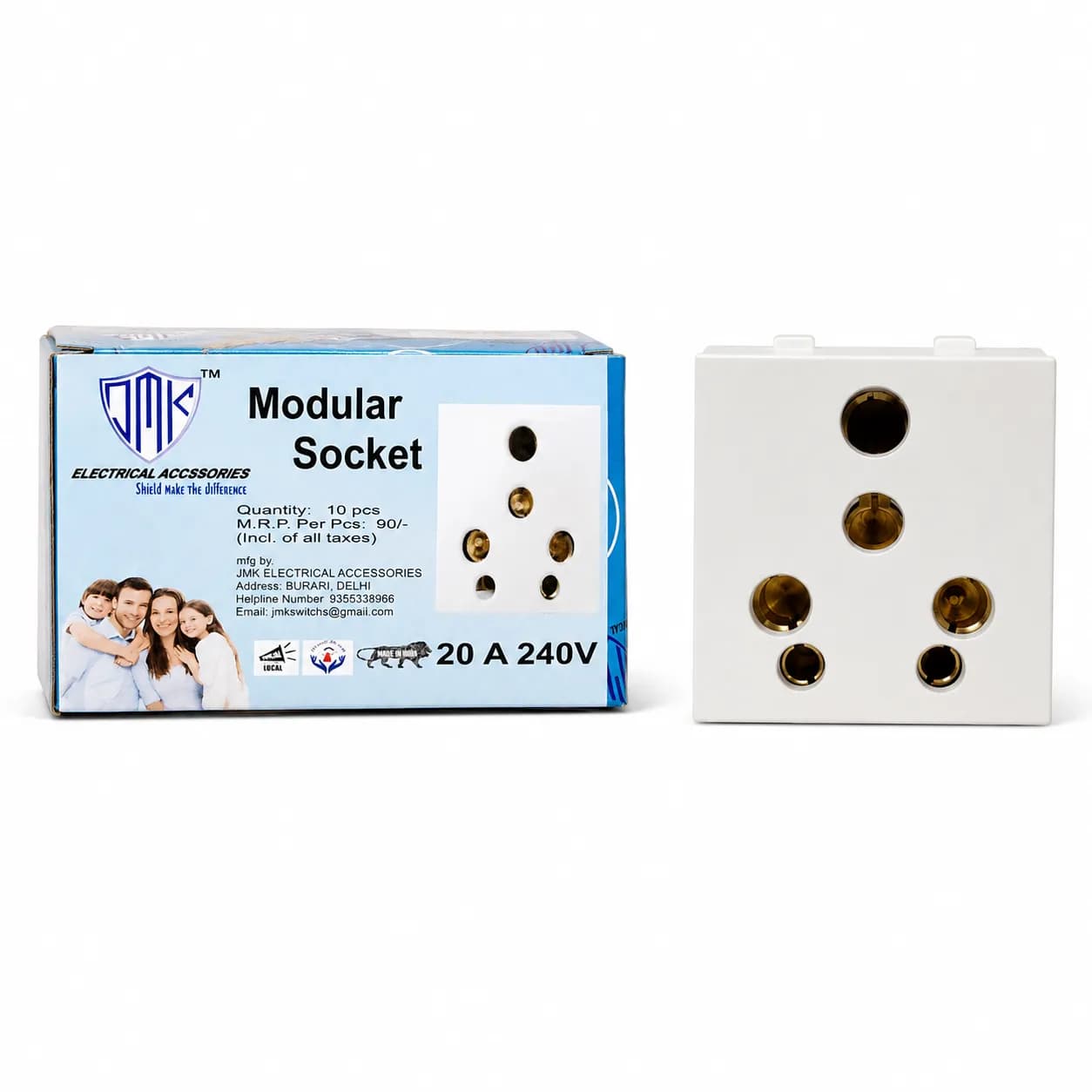 JMK Modular 5Pin Socket Chini 20A (10 Pcs)