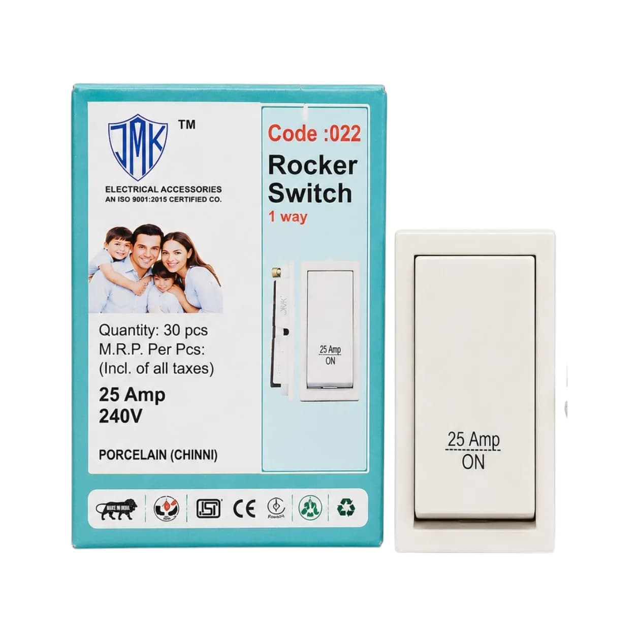 JMK Modular 1 Way Switch 25A (30 Pcs)