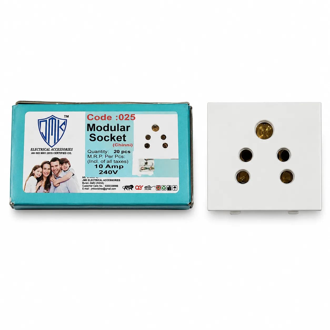 JMK Modular 5Pin Socket Chini 10A (20 Pcs)