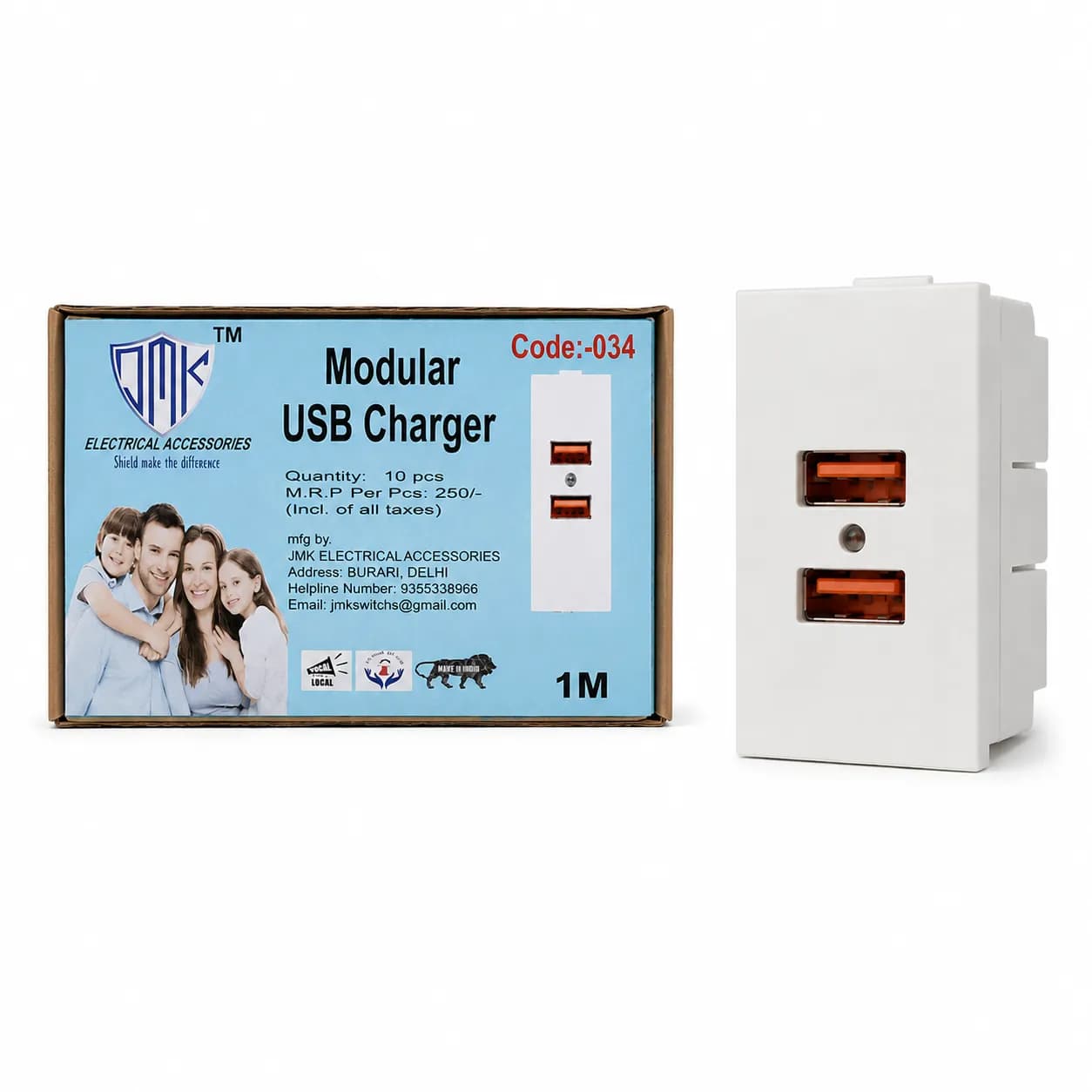 JMK Modular USB Port - 2Port (10 Pcs)