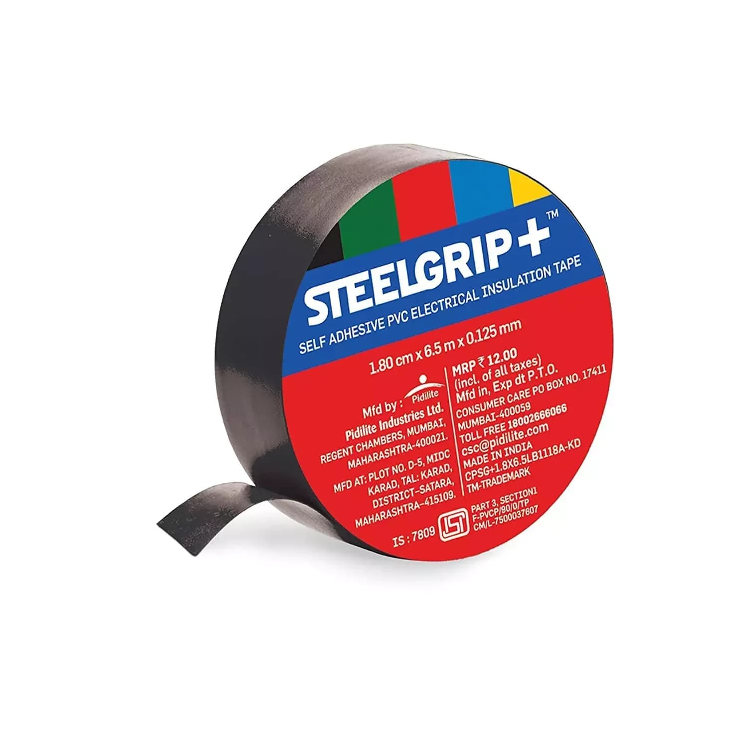 Steelgrip+ Pvc Electric Tape 6Mtr Black (30 Pcs) — image 1