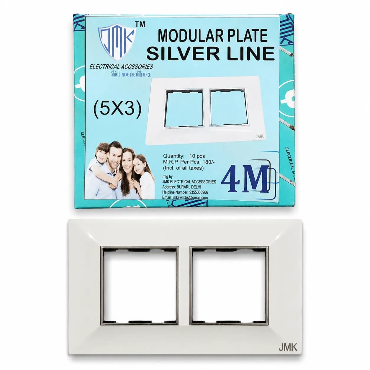 JMK Modular Plate Silver Line 4 M (10 Pcs)