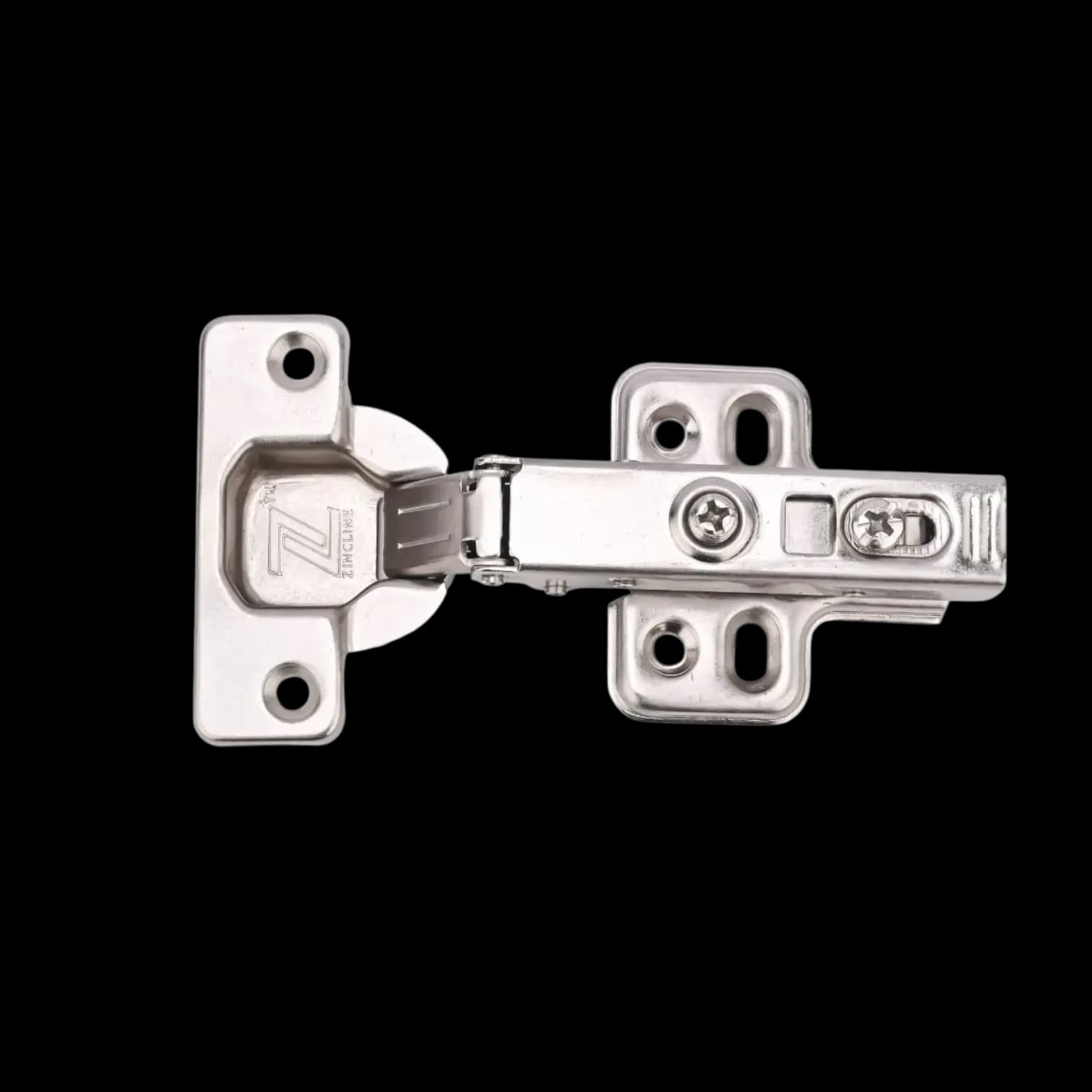 Zincline 2D 4 Hole Auto Hinge Soft Close 0* Crank MS (5 Pcs)